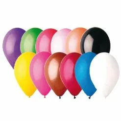 BALLONS UNIS ASSORTIS EN LATEX 23CM - SACHET DE 50