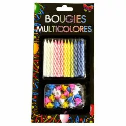 Boland BOUGIES ANNIVERSAIRE AVEC BOBECHE - PAQUET DE 24