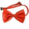 NOEUD PAPILLON ROUGE EN POLYESTER 13 X 7 CM