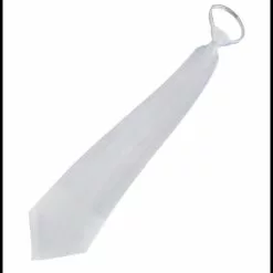 CRAVATE BLANCHE EN SATIN 46 CM