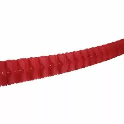 GUIRLANDE ZINNIA EN PAPIER ROUGE - 4 METRES