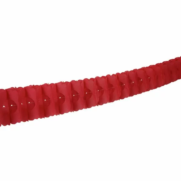GUIRLANDE ZINNIA EN PAPIER ROUGE - 4 METRES 1 GUIRLANDE ZINNIA EN PAPIER ROUGE - 4 METRES