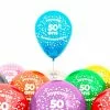BALLONS 50 ANS EN LATEX ASSORTIS - SACHET DE 12