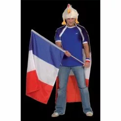 DRAPEAU FRANCE 60 X 90 CM AVEC HAMPE PLASTIQUE