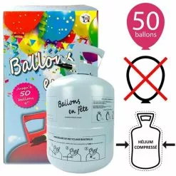 HELIUM POUR 50 BALLONS (SANS BALLONS) 13,5 Litres