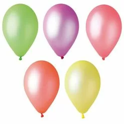 BALLONS FLUORESCENTS EN LATEX 25 CM - SACHET DE 20