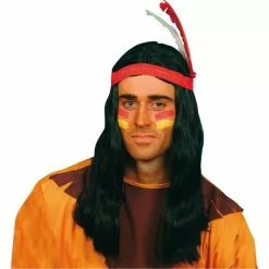 PERRUQUE INDIENNE CHEYENNE AVEC TRESSES