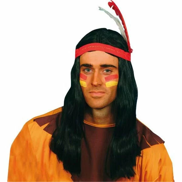 PERRUQUE INDIENNE CHEYENNE AVEC TRESSES 1 PERRUQUE INDIENNE CHEYENNE AVEC TRESSES