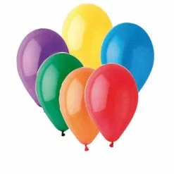 BALLONS UNIS ASSORTIS EN LATEX 23CM - SACHET DE 100