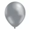 BALLONS METALLISES ARGENT LATEX 30CM - PAQUET DE 50