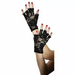 MITAINES DENTELLE NOIRES 17,5 CM