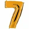BALLON ALU METAL OR CHIFFRE 7 - 85 CM