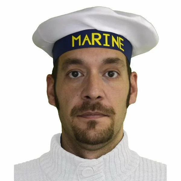 BERET MARIN TISSU IMPRIME MARINE 1 BERET MARIN TISSU IMPRIME MARINE