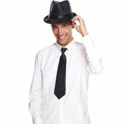 CRAVATE NOIRE A SEQUINS