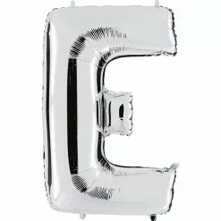 BALLON LETTRE E ALU METAL 36 CM