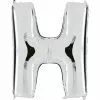 BALLON LETTRE H ALU METAL 36 CM