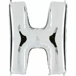 BALLON LETTRE H ALU METAL 36 CM