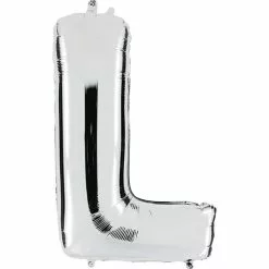 BALLON LETTRE L ALU METAL 36 CM