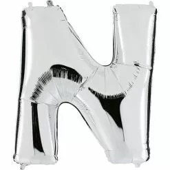 BALLON LETTRE N ALU METAL 36 CM
