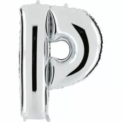BALLON LETTRE P ALU METAL 36 CM