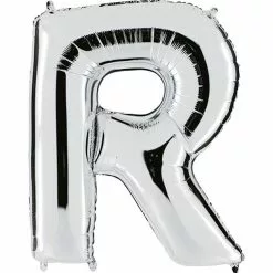 BALLON LETTRE R ALU METAL 36 CM
