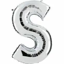 BALLON LETTRE S ALU METAL 36 CM