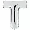 BALLON LETTRE T ALU METAL 36 CM