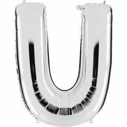 BALLON LETTRE U ALU METAL 36 CM