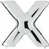 BALLON LETTRE X ALU METAL 36 CM