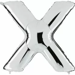 BALLON LETTRE X ALU METAL 36 CM