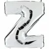 BALLON LETTRE Z ALU METAL 36 CM