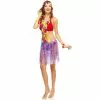 JUPE HAWAIENNE 45 CM VIOLETTE PVC