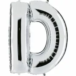 BALLON LETTRE D ALU METAL 36 CM