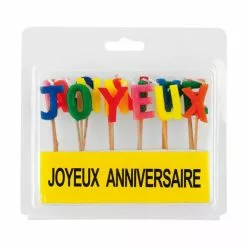 BOUGIE LETTRES JOYEUX ANNIVERSAIRE