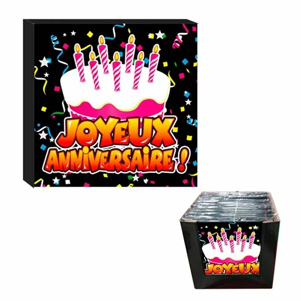 SERVIETTES PAPIER JOYEUX ANNIVERSAIRE - PAQUET DE 16 1 SERVIETTES PAPIER JOYEUX ANNIVERSAIRE - PAQUET DE 16