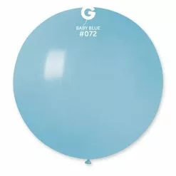 BALLON GEANT ROND BLEU BEBE 80 CM