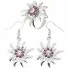 WIDMANN BOUCLES D'OREILLES ET BAGUE EDELWEISS