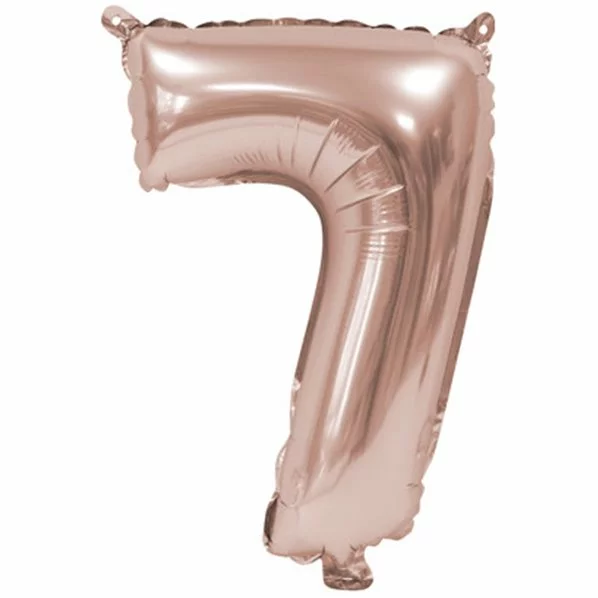 BALLON CHIFFRE 7 ALU METAL ROSE GOLD 35 CM 1 BALLON CHIFFRE 7 ALU METAL ROSE GOLD 35 CM