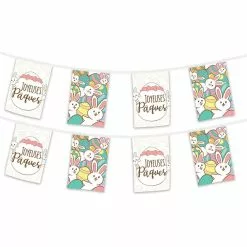 GUIRLANDE PAPIER JOYEUSES PAQUES 5 Mètres