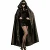 WIDMANN CAPE NOIRE CAPUCHE SATIN 152 CM