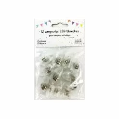 AMPOULES LED BLANCHES POUR LAMPIONS - SACHET DE 12