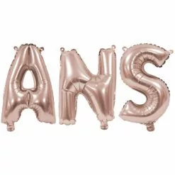 BALLONS ANS ALU METAL ROSE GOLD 36 CM