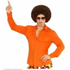 WIDMANN CHEMISE ANNEES 70 ORANGE TAILLE S/M