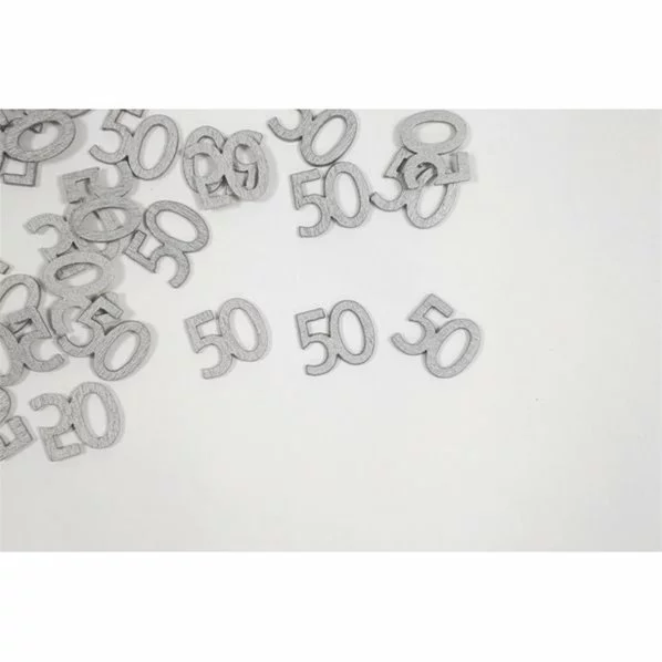 SEMIS DE TABLE 50 ANS ARGENT BOIS METALLISE - PQT DE 22 1 SEMIS DE TABLE 50 ANS ARGENT BOIS METALLISE - PQT DE 22