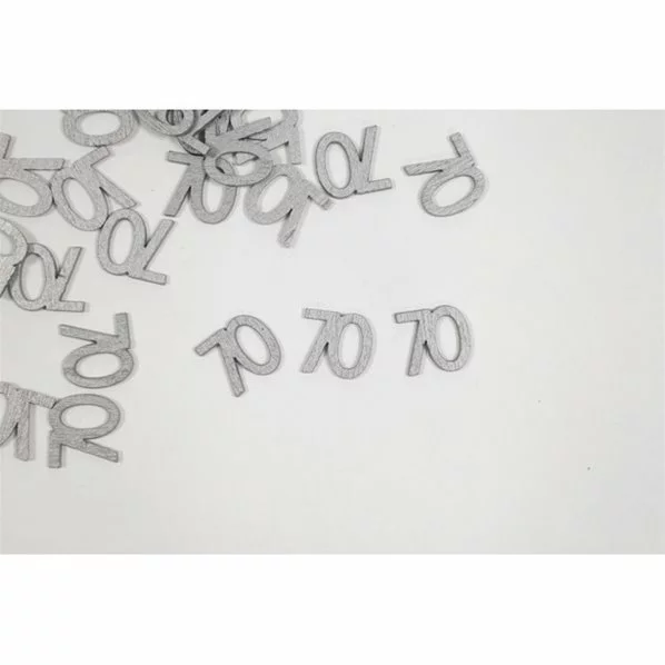 SEMIS DE TABLE 70 ANS ARGENT BOIS METALLISE - PQT DE 22 1 SEMIS DE TABLE 70 ANS ARGENT BOIS METALLISE - PQT DE 22