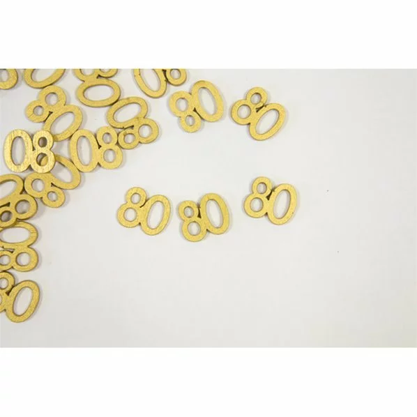 SEMIS DE TABLE 80 ANS OR BOIS METALLISE - PQT DE 22 1 SEMIS DE TABLE 80 ANS OR BOIS METALLISE - PQT DE 22