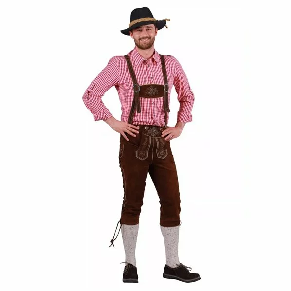 LEDERHOSEN 3/4 ULRICH CUIR MARRON - TAILLE L (52) 1 LEDERHOSEN 3/4 ULRICH CUIR MARRON - TAILLE L (52)