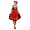 ROBE BAVAROISE ELISABETH ROUGE/NOIR - TAILLE M
