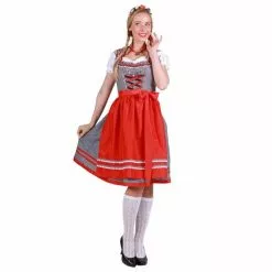 ROBE BAVAROISE LENA BLEU/ROUGE - TAILLE M