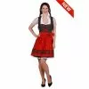 ROBE BAVAROISE ANNA-SOPHIE NOIR/ROUGE - TAILLE 36